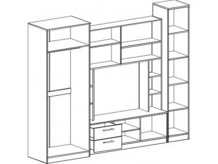 Стенка для гостиной Сакура