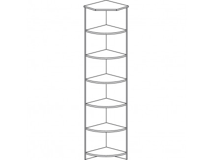 Шкаф угловой открытый Инна 607, 6 полок
