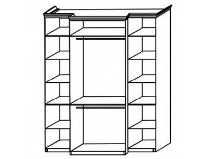 Шкаф 2548 (4 двери) с зеркалами