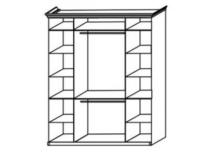 Шкаф 2554 (4 двери) с зеркалами