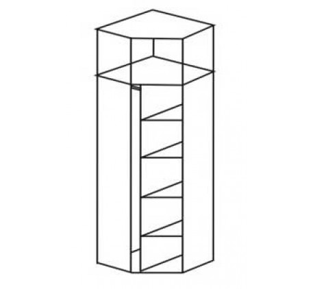 Шкаф для одежды 2564 (1 дверь), левый или правый