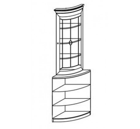 Тумба 2914 угловая левая (нижняя), с крышкой