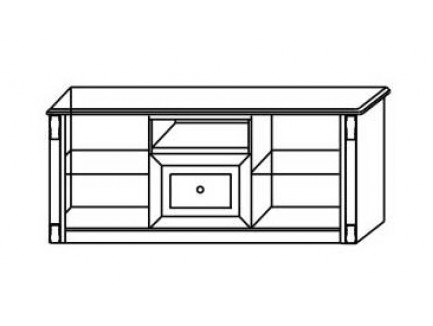 Тумба 2977 для ТВ с ящиком и 2 дверьми (витраж)