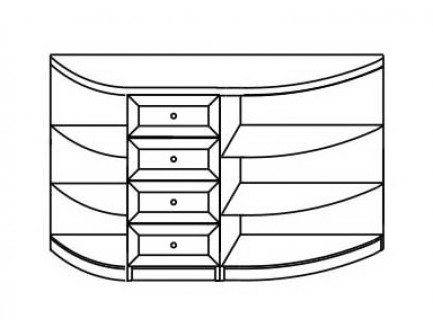 Тумба 2987 с 4 ящиками и 4 дверьми