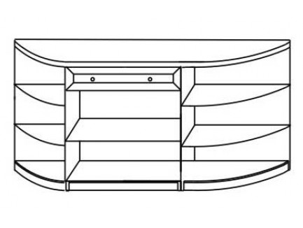Тумба 2988 с ящиком и 6 дверьми