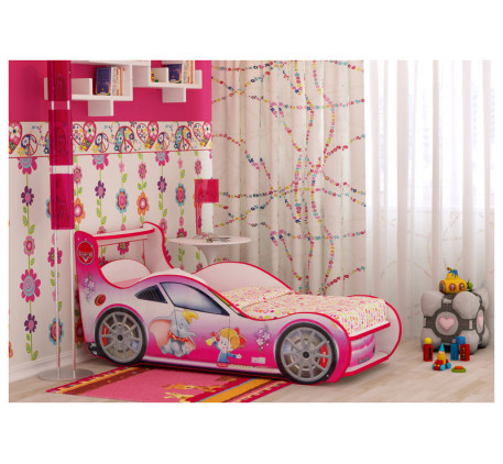 Кровать-машина для девочки Принцесс Престиж с подъемным основанием, спальное место 1700*700 или 1600..