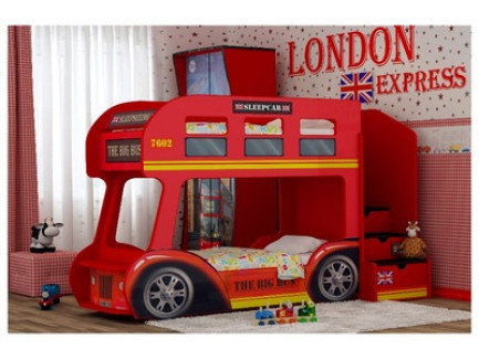 Детская двухъярусная кровать-автобус