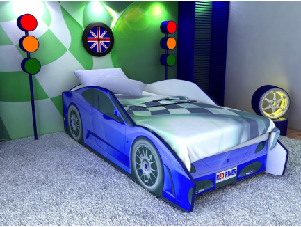 Детская кровать-машина для мальчиков Феррари (Ferrari), спальное место 170х70 см