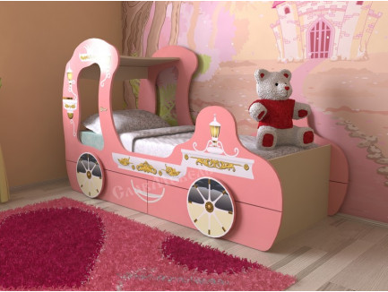 Детская кровать-карета для девочки