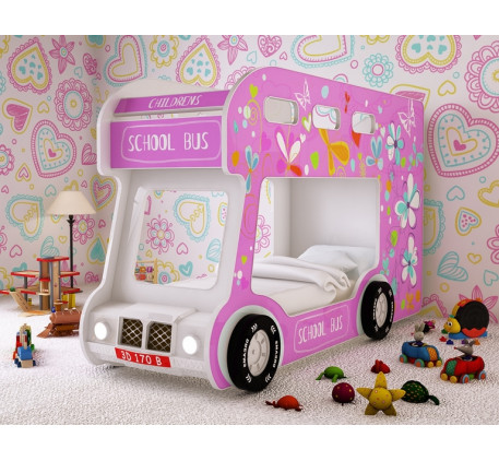 Детская двухъярусная кровать-автобус