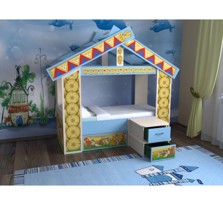 Кровать-домик для мальчика Славмебель, спальное место кровати 160х70 см