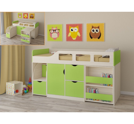 Детская кровать со столом и шкафом Астра-8, спальное место 190х80 см
