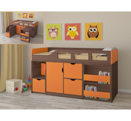 Детская кровать с шкафом и столом Астра-8, спальное место 190х80 см