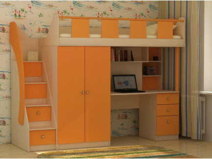 Детская кровать Фаворит-1, спальное место чердака 200х80 см