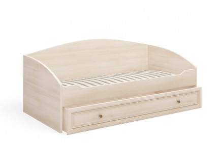 Кровать с выдвижным ящиком (без основания), спальное место 1900*900 мм. Ящик можно использовать как дополнительное спальное место 1800*900 мм