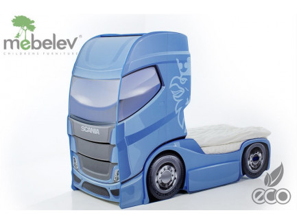 Детская кровать-грузовичок Скания-1 (Мебелев), спальное место кровати 180х90 см