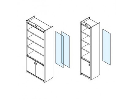 Дверь стеклянная для стеллажей 337.17, 337.18.