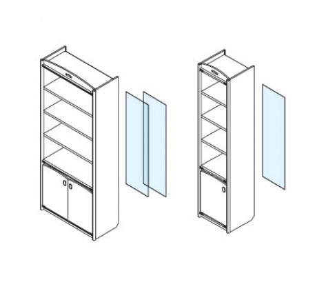 Дверь стеклянная для стеллажей 337.17, 337.18.