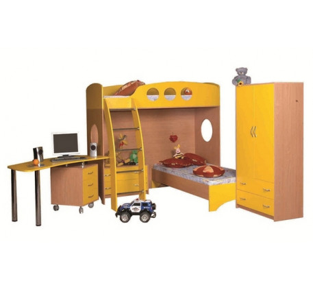 Детская мебель Тандем: Кровать-чердак (В1816*Ш1972*Г1300) -8 280 р., Кровать нижняя (В350*Ш1932*Г832..
