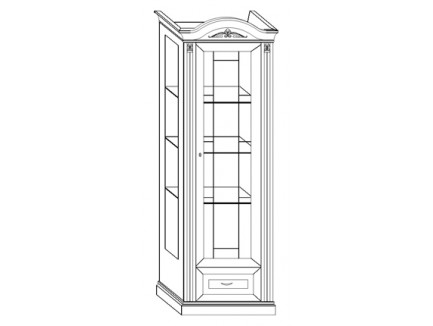 Витрина для посуды 1 дверная 2760, правая (или левая)
