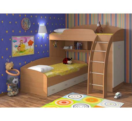 Детская кровать Соня-2 с ящиками (нижняя), спальное место 190х80 см