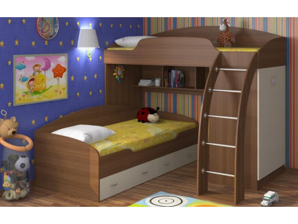 Двухъярусная кровать Соня с ящиками, спальные места 190х80 см