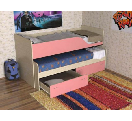 Детская кровать Дуэт-2 для двоих детей с выдвижным спальным местом с ящиками