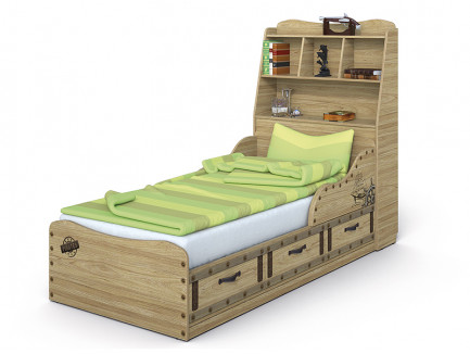 Кровать Корсар-3-1 с изголовьем, спальное место 190х90 см
