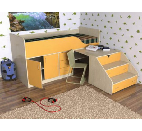 Детская кровать-чердак Кузя-2, спальное место 190х80 см