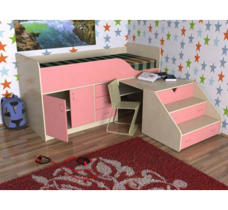 Детская кровать-чердак Кузя-2, спальное место 190х80 см