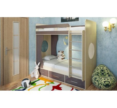 Двухъярусная кровать Милана-1, спальные места 190х80 cм
