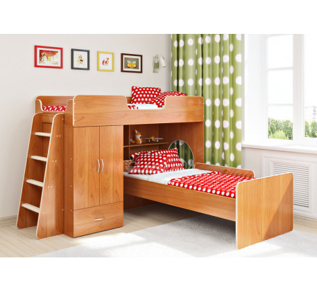 Детская кровать-чердак Легенда-3.2 со столом Л-02, спальное место 180х80 см