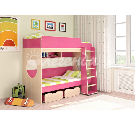Двухъярусная кровать с бортиками Легенда-7.1, спальные места 190х80 см