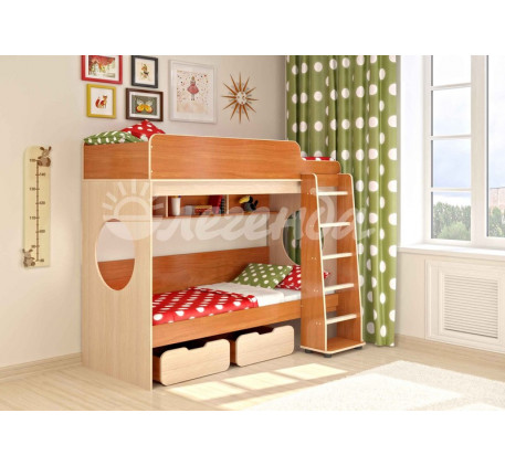 Двухъярусная кровать для девочек Легенда-7, спальные места 190х80 см	